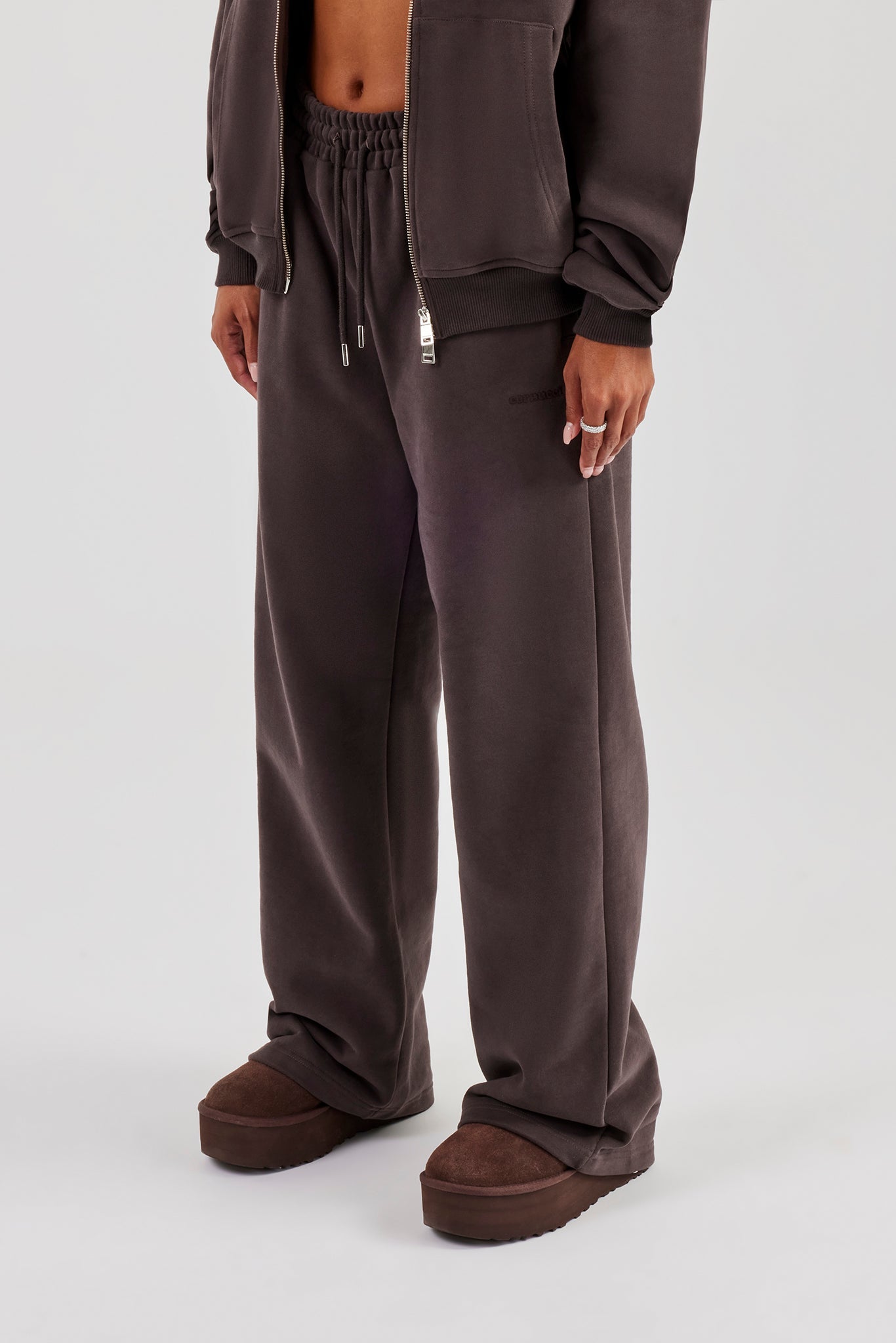 Wide Leg Jogger - Coffee