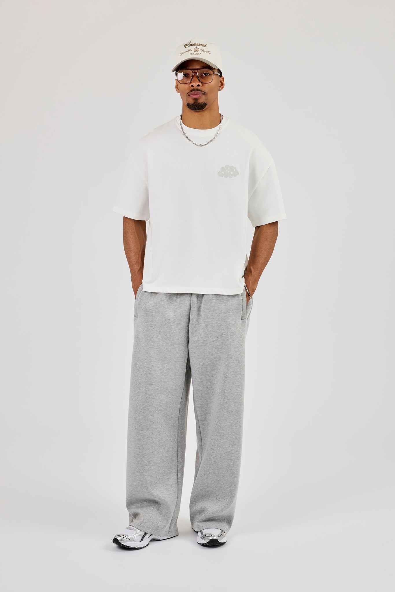 Cernucci Chain Stitch Boxy T-Shirt - Off White