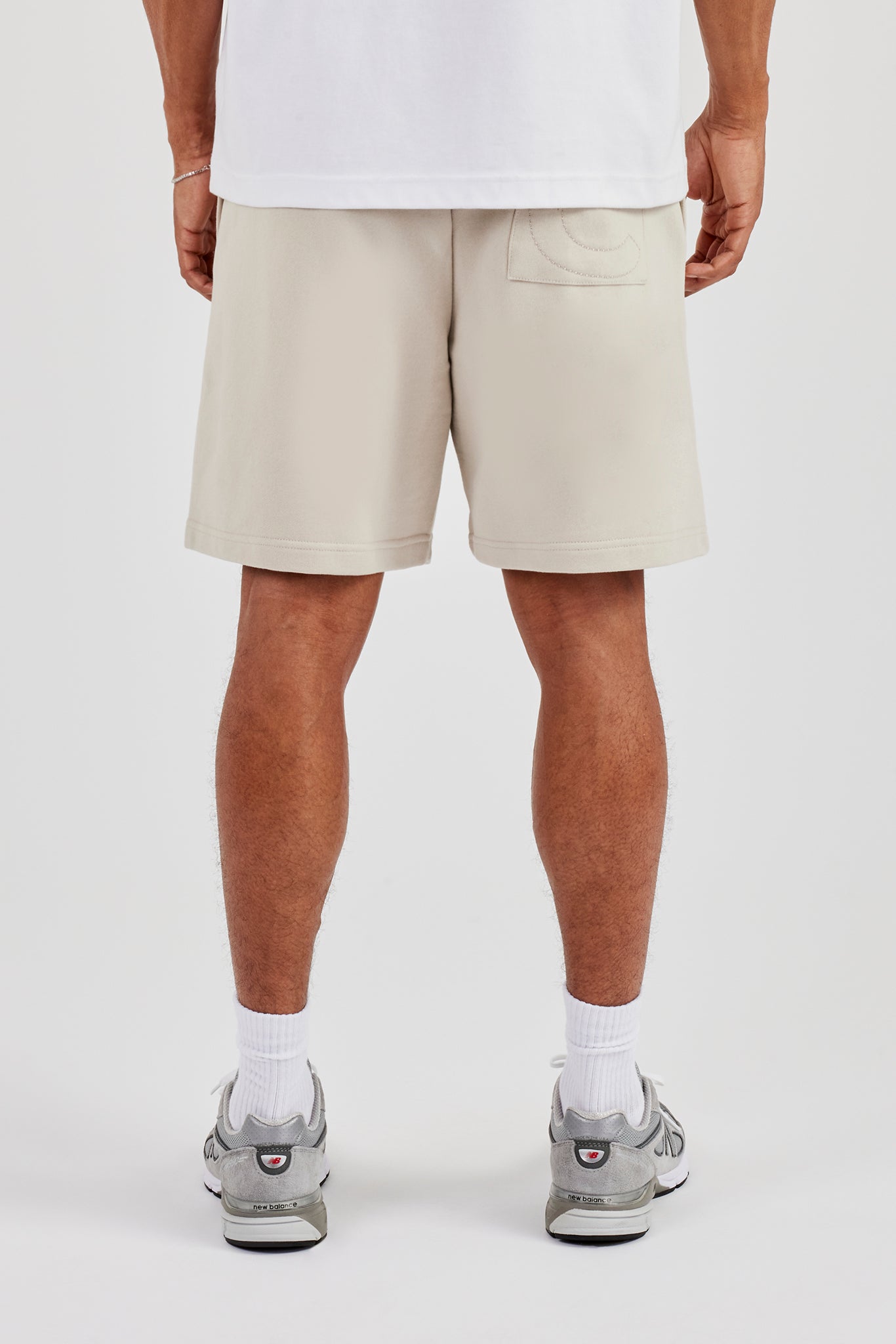 Washed Relaxed Embroidered short - Washed Stone