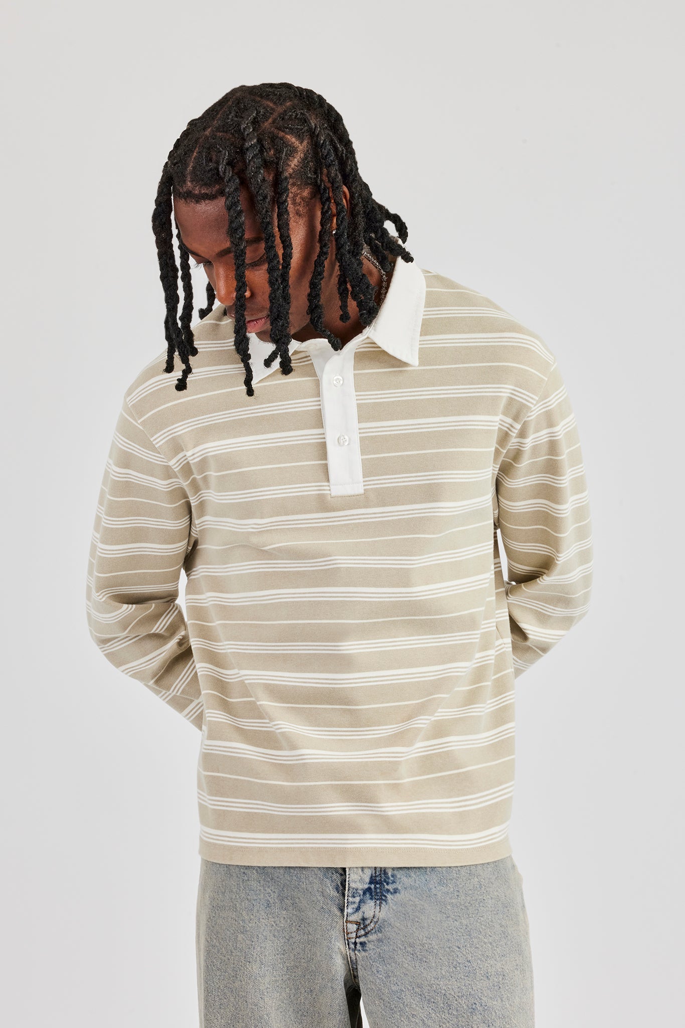 Stripe Rugby Polo Top