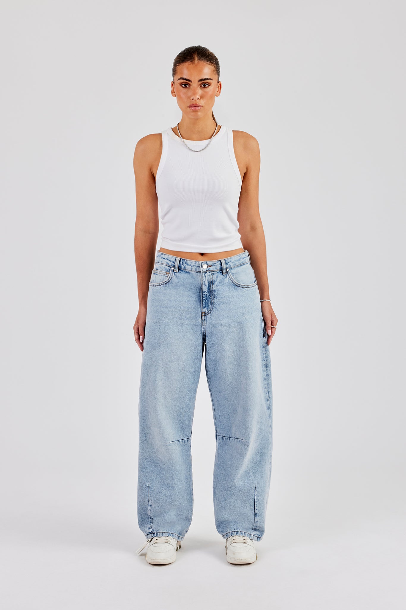 Baggy Balloon Fit Jeans - Light Blue