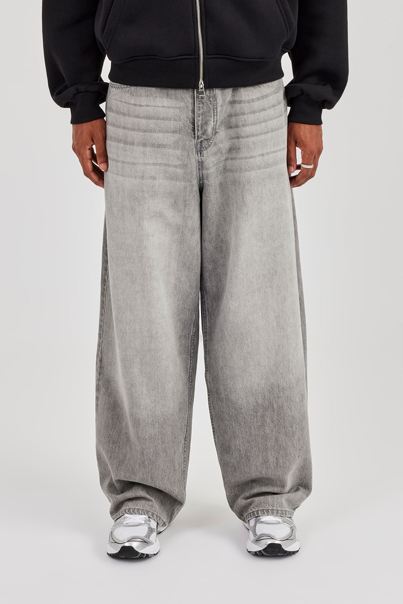 Super Baggy Jeans - Grey Wash | Mens Denim | Shop Denim Jeans at