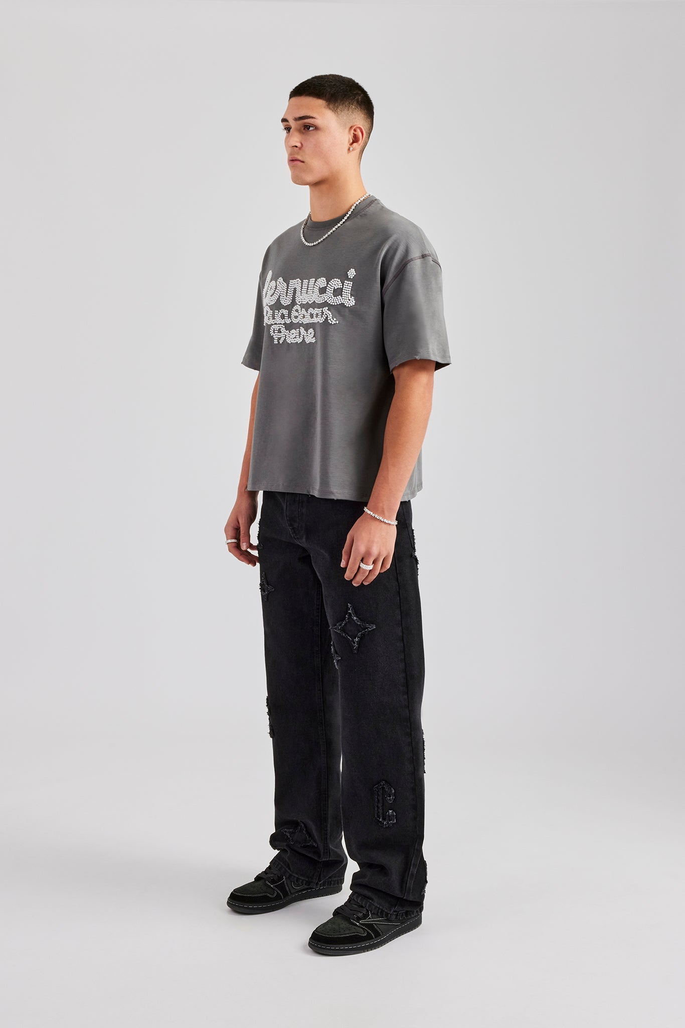 BLESS N°55 padded jeans ブラック Lサイズ TA-EMBTS13DHM-GY_VG-JLYDE08DHM