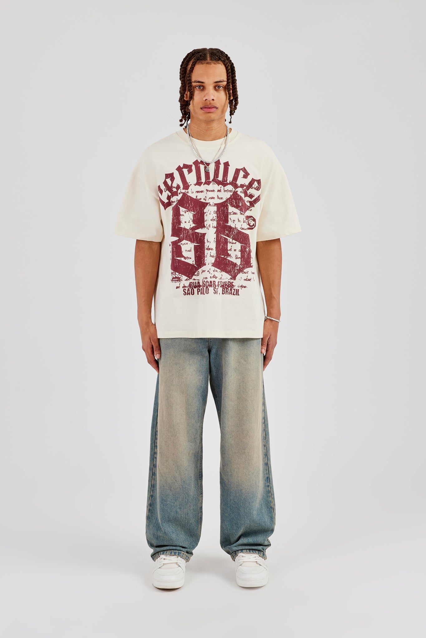 Oversized Printed T-Shirt - Ecru