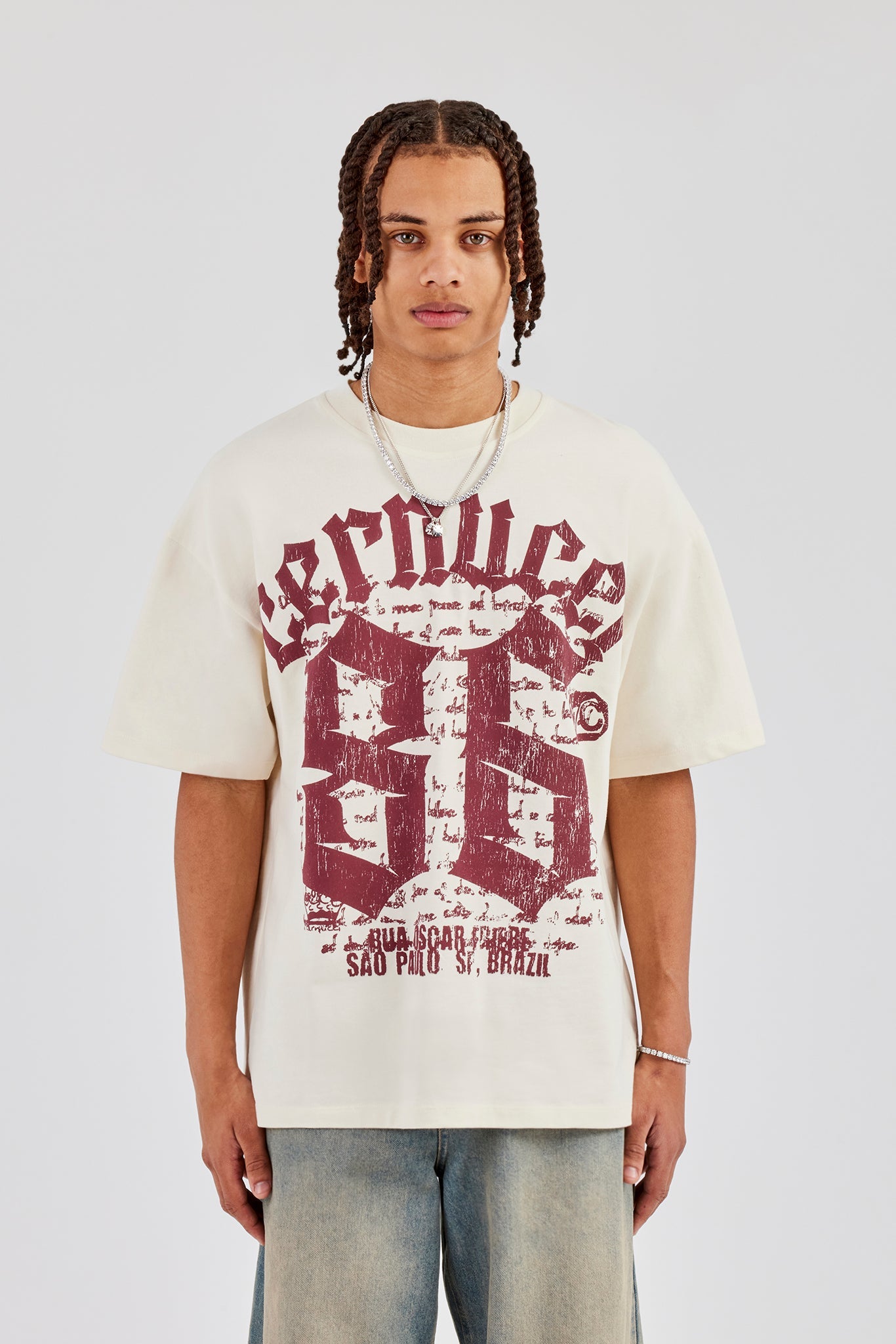 Oversized Printed T-Shirt - Ecru