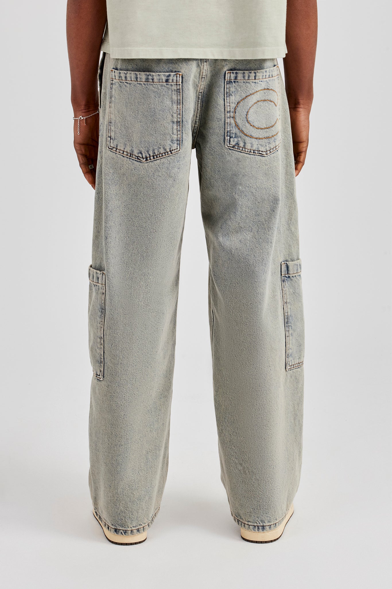 Baggy Fit Patch Pocket Jean - Antique Wash