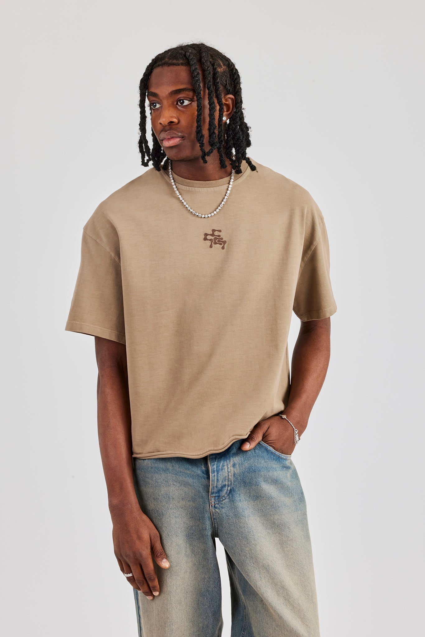 Boxy Chain Stitch T-Shirt
