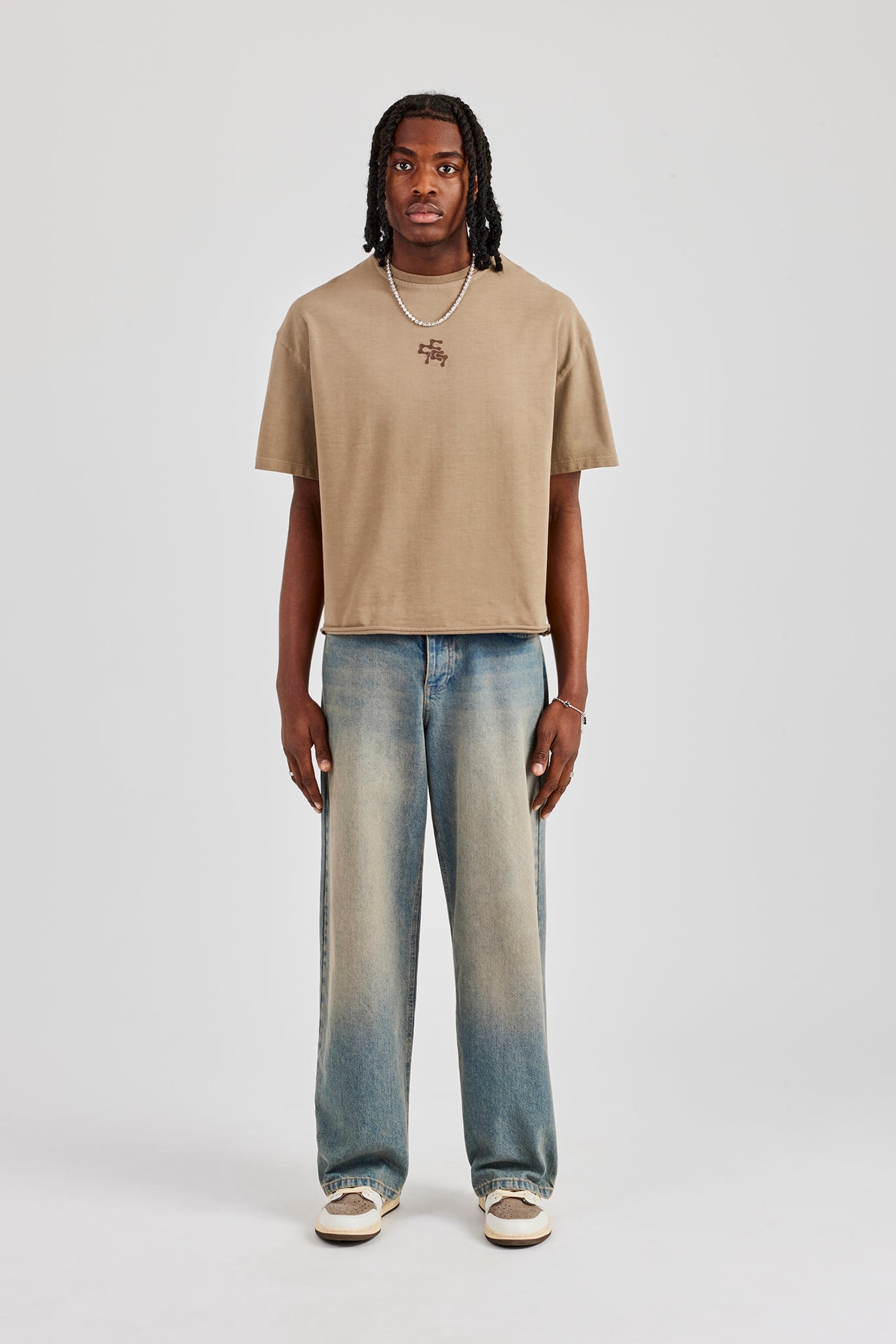 Boxy Chain Stitch T-Shirt