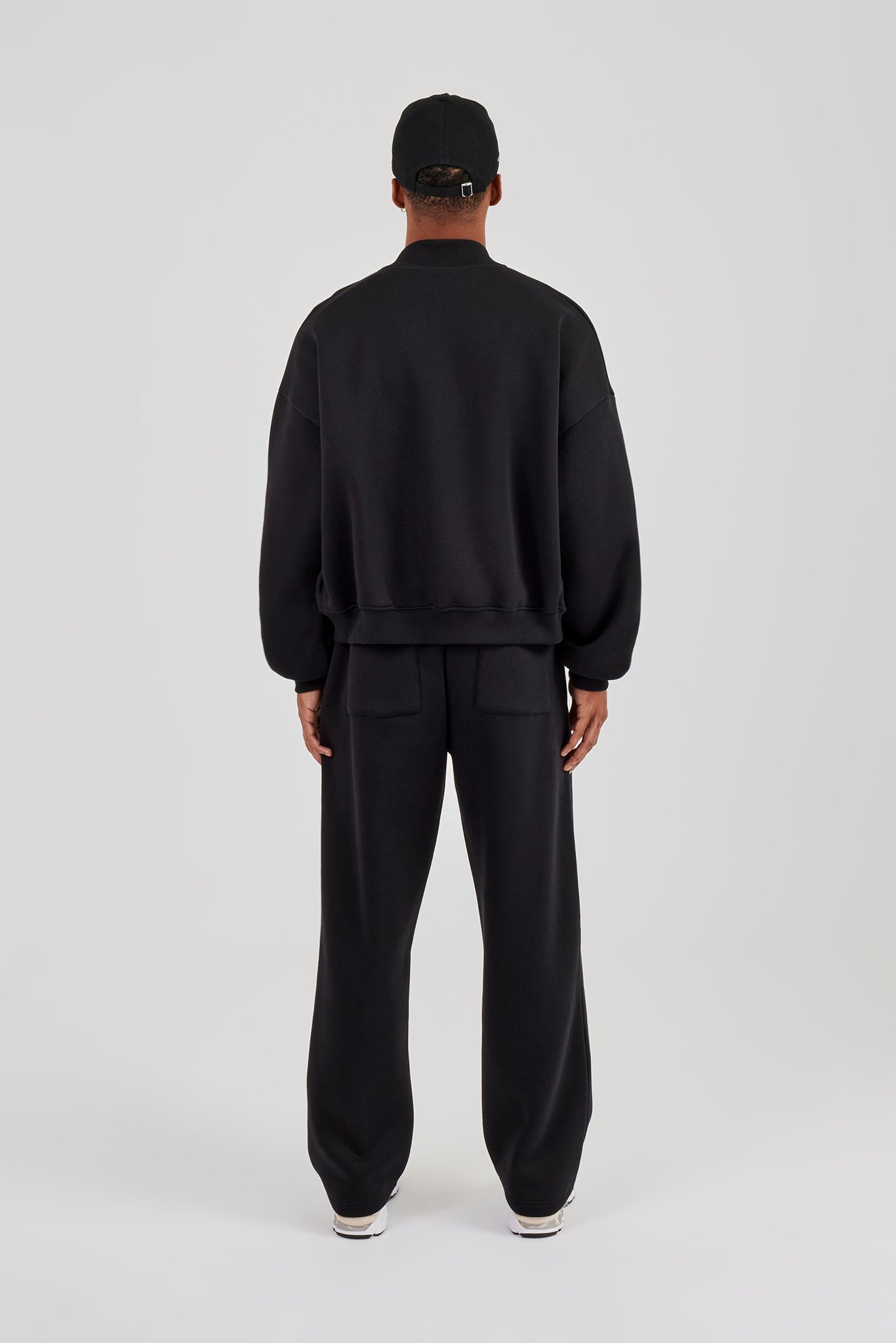 Logo Tab Bomber & Relaxed Jogger - Black