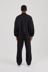 Logo Tab Bomber & Relaxed Jogger - Black