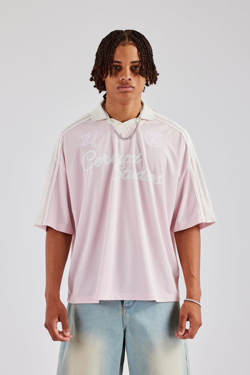 Cernucci Contrast Football Top - Pink