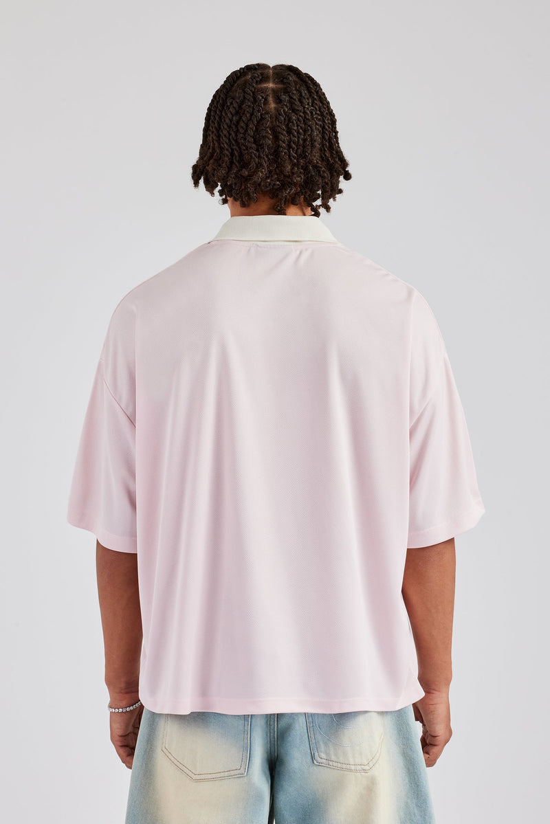 Cernucci Contrast Football Top - Pink