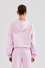 Glitter Applique Boxy Hoodie - Pink