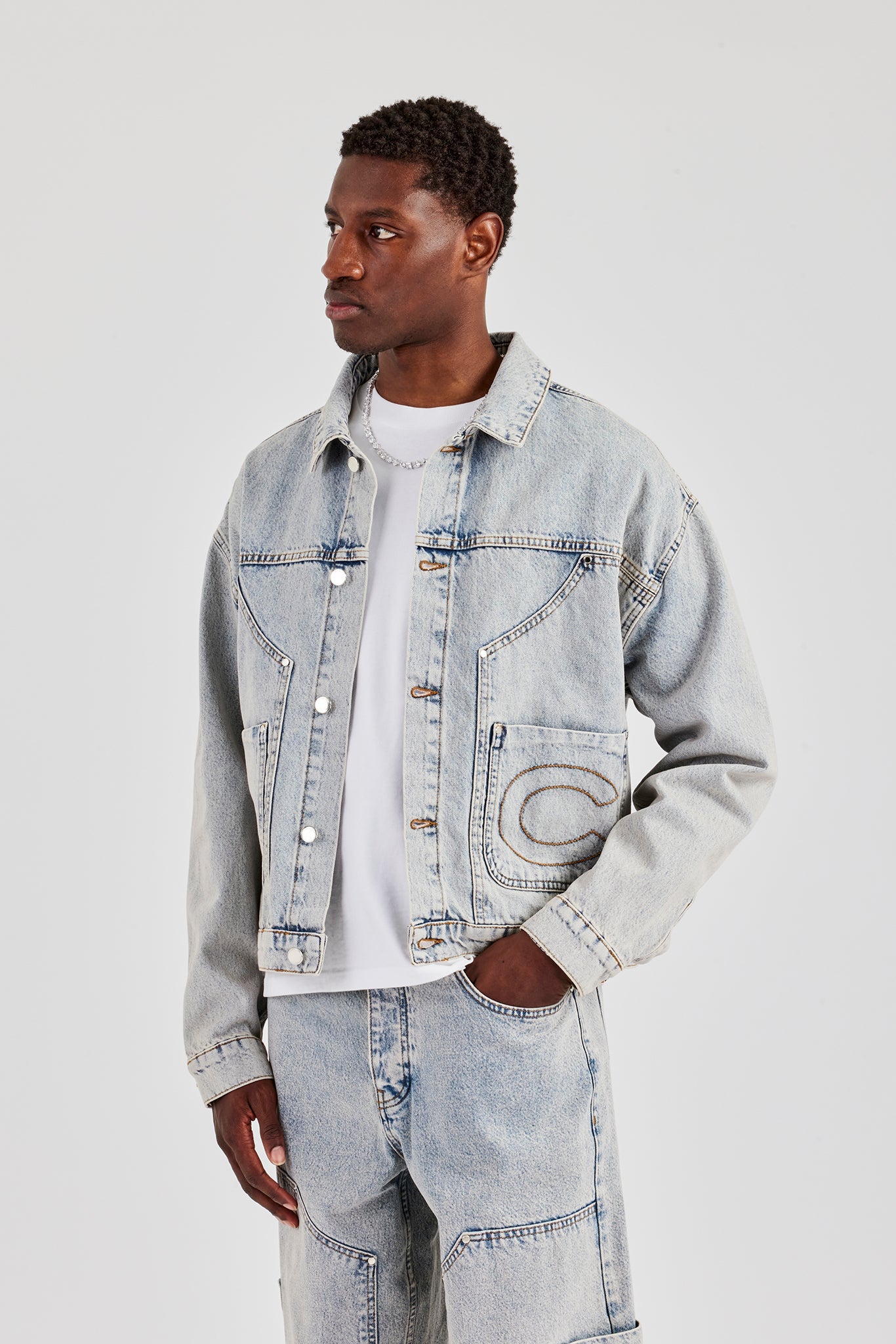 Carpenter Panel Denim Jacket - Antique Wash