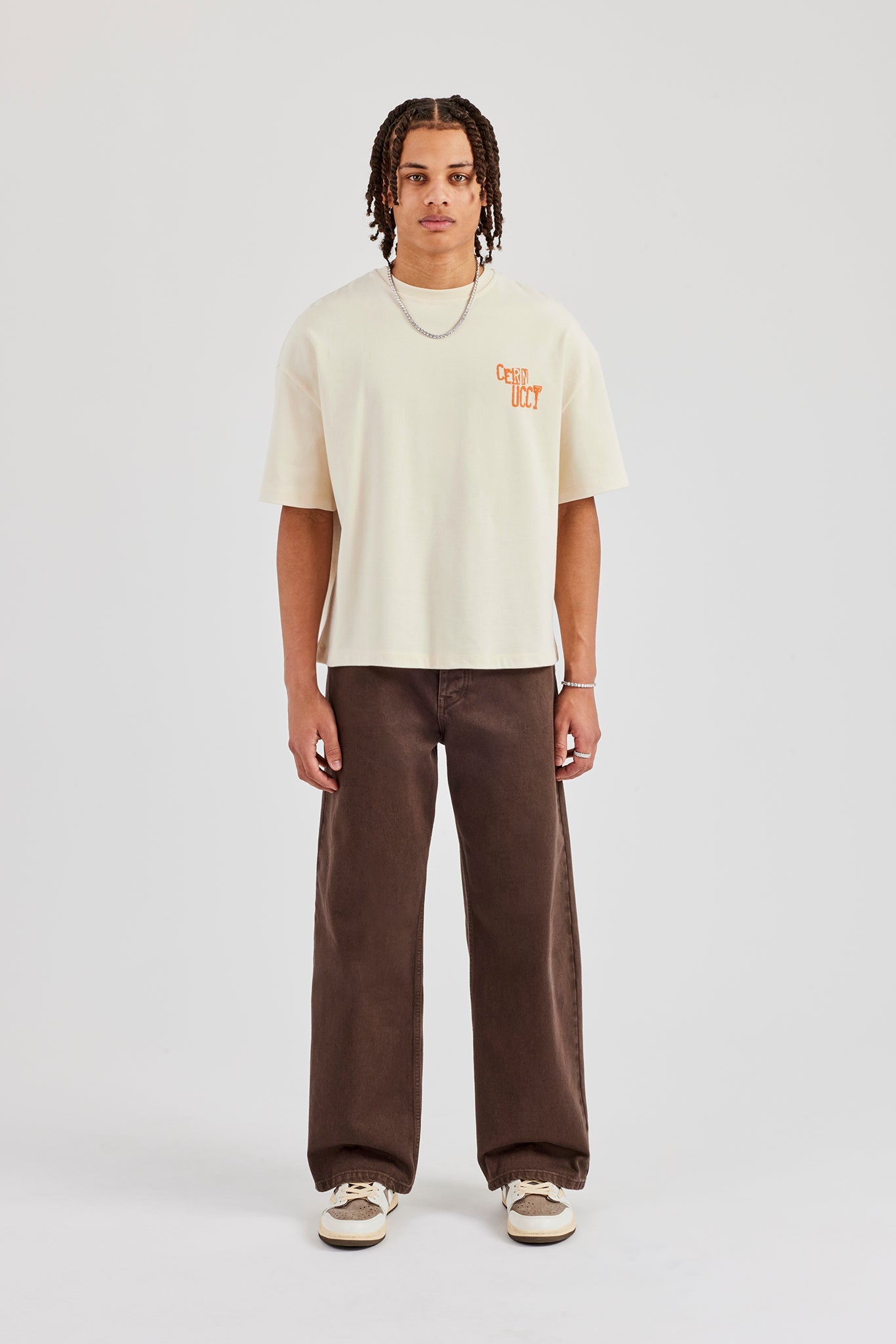 CCC Back Print Boxy T-Shirt - Off White