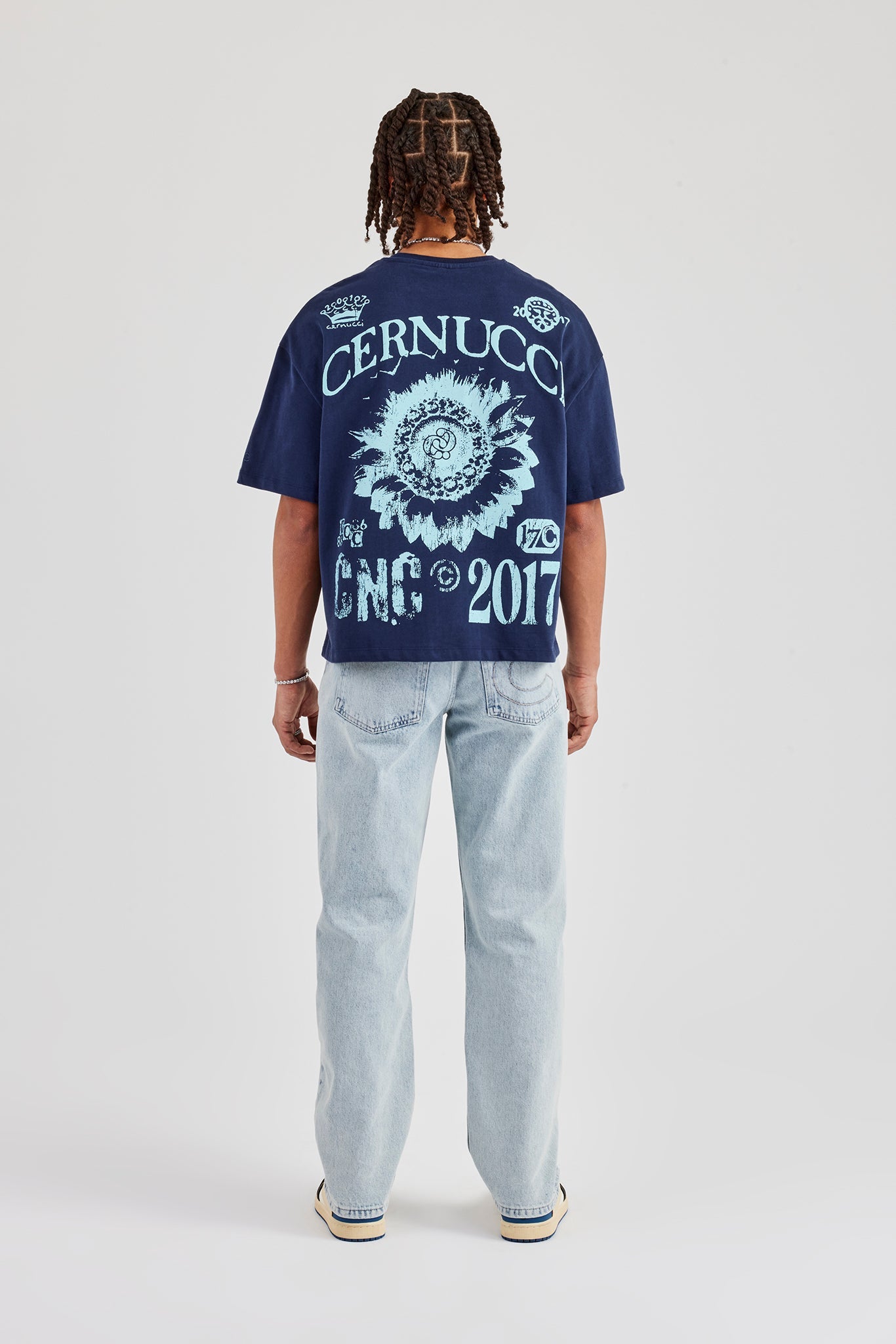 CNC 17 Boxy T-Shirt - Navy Blue | Mens Tees & Vests | Shop T