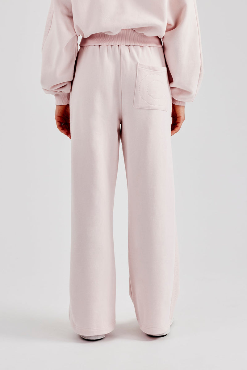 Wide Leg Panelled Jogger - Pink