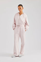 Boxy Zip Through Panelled Tracksuit - Pink