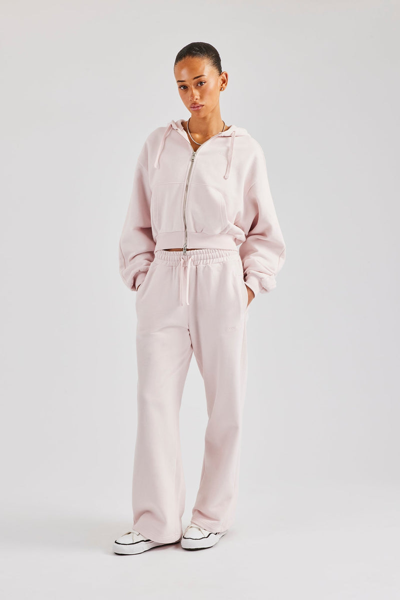 Wide Leg Panelled Jogger - Pink