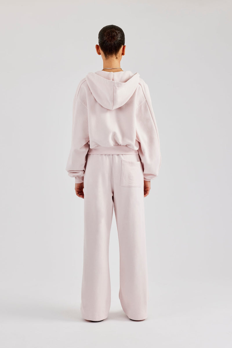 Boxy Zip Through Panelled Tracksuit - Pink