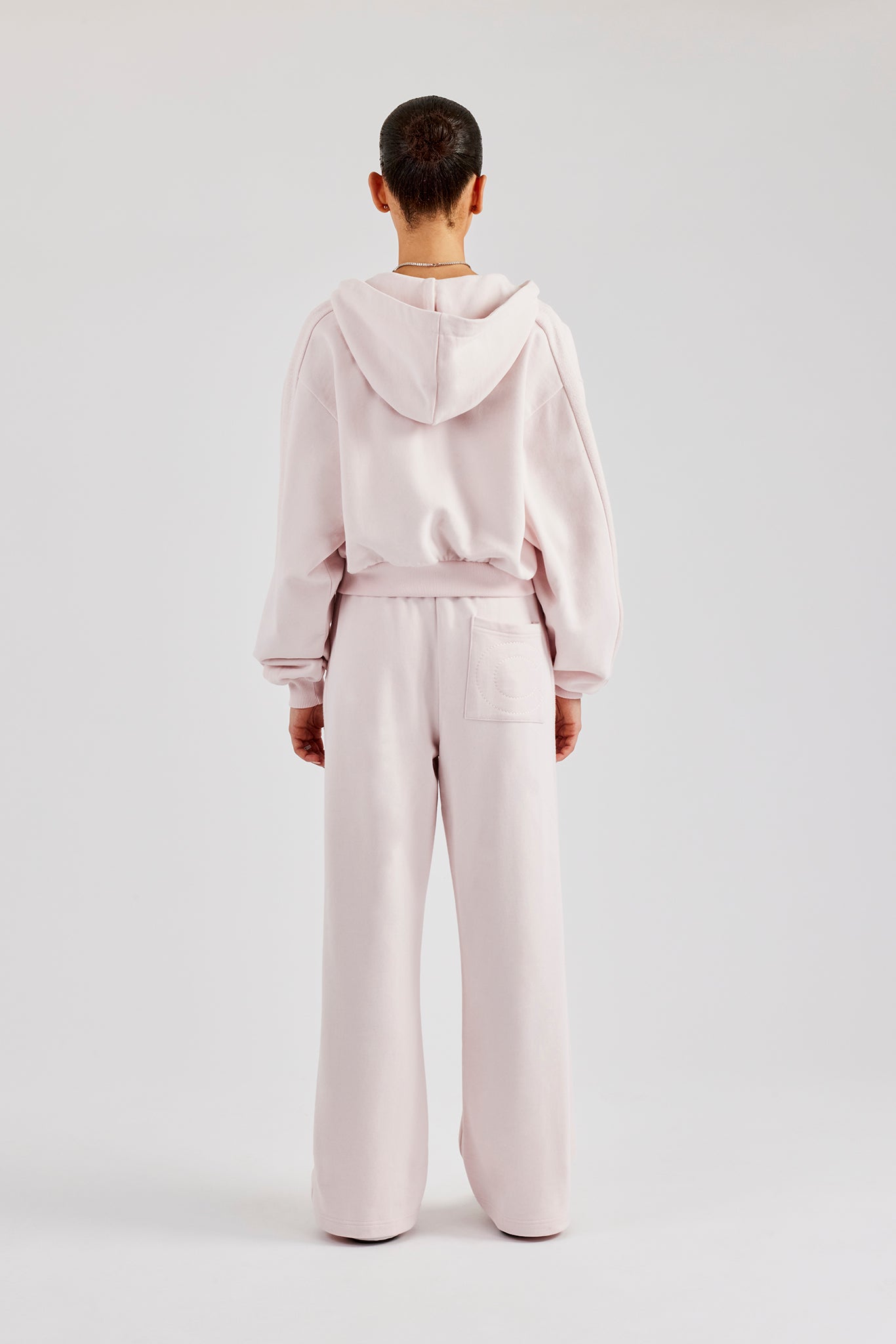 Wide Leg Panelled Jogger - Pink