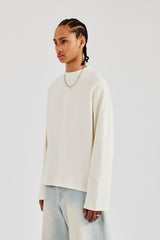 Embroidered Long Sleeve T-Shirt - Off White