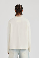 Embroidered Long Sleeve T-Shirt - Off White