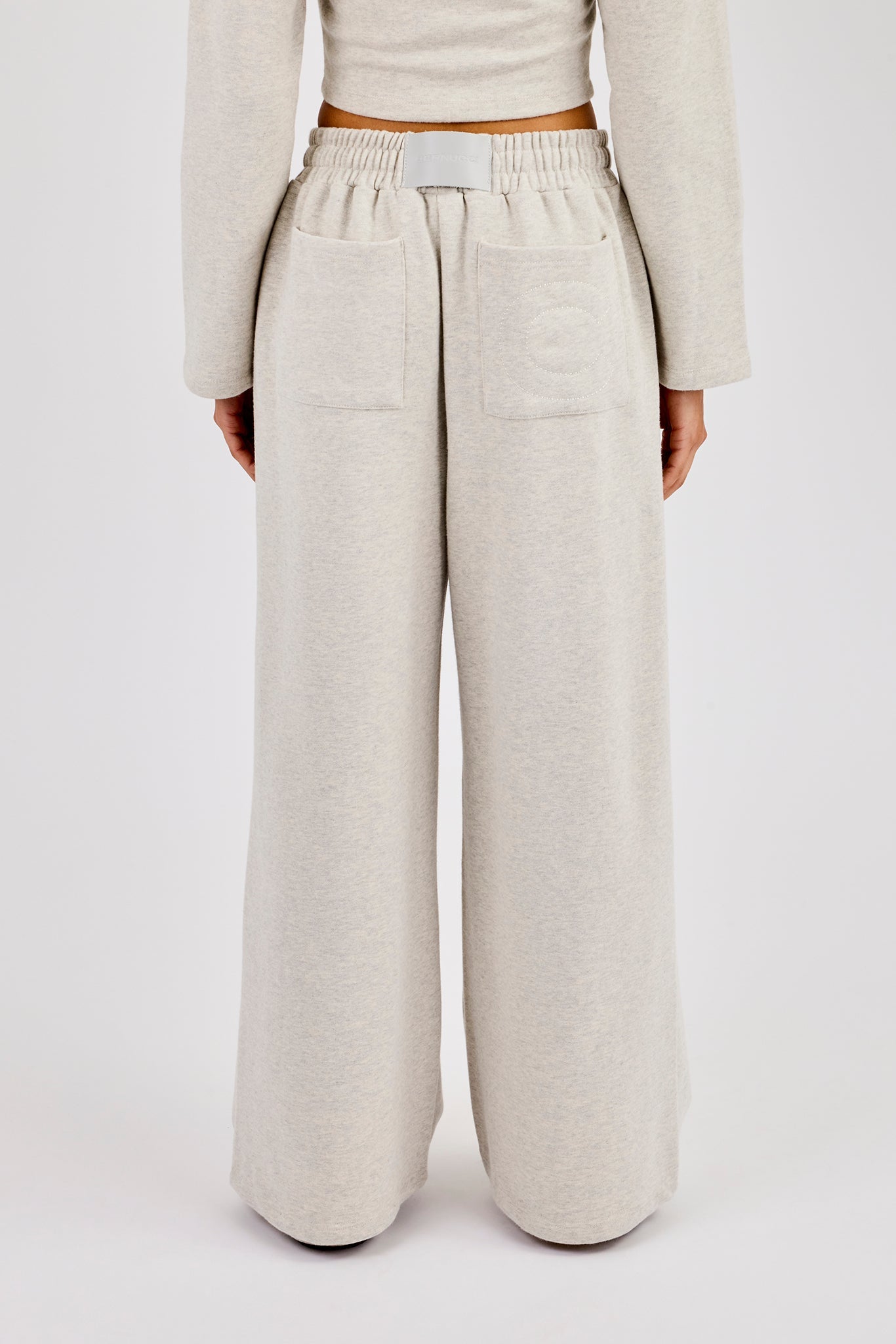 Super Baggy Wide Leg Jogger - Grey Marl