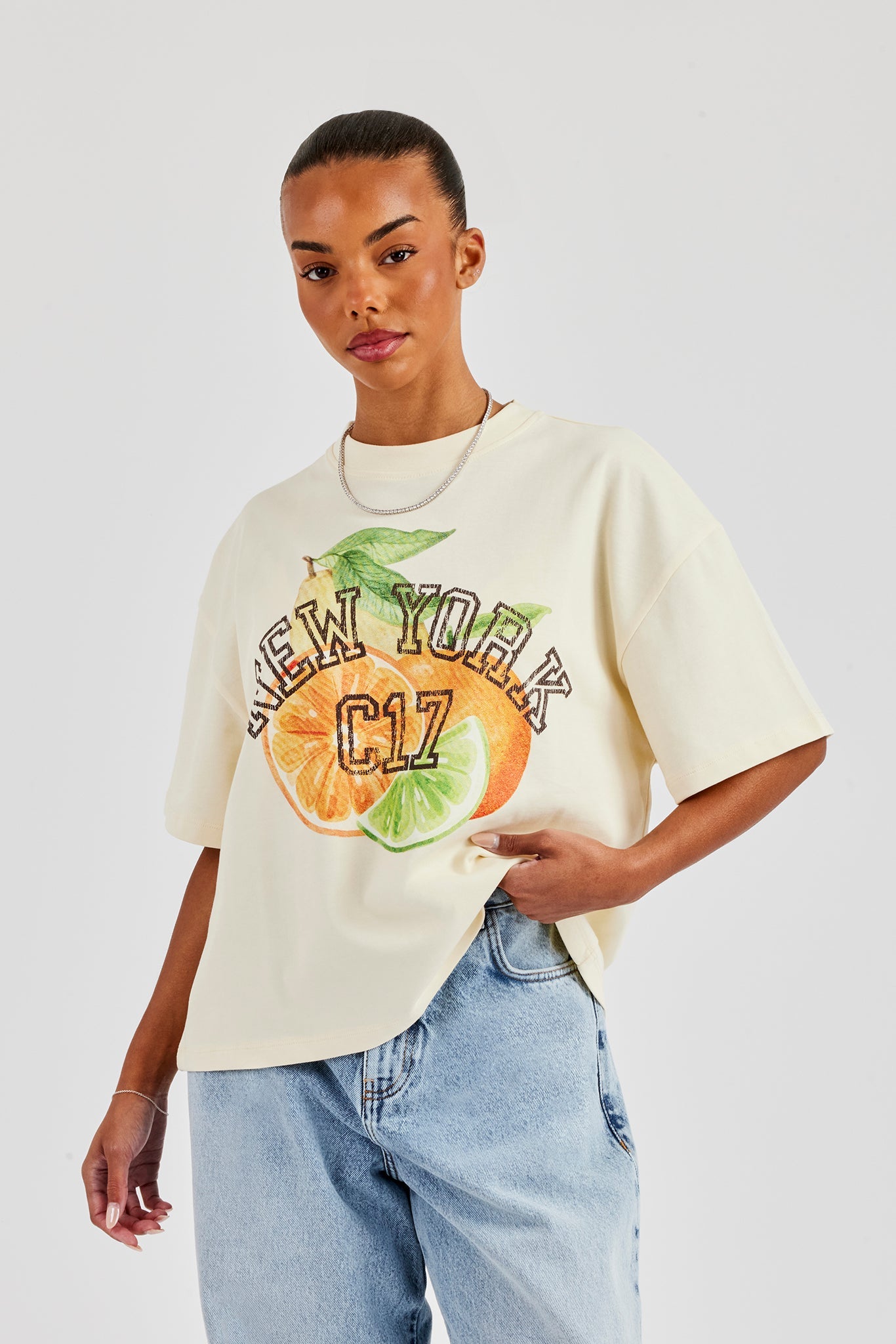 New York C17 Oversized T-Shirt - Yellow