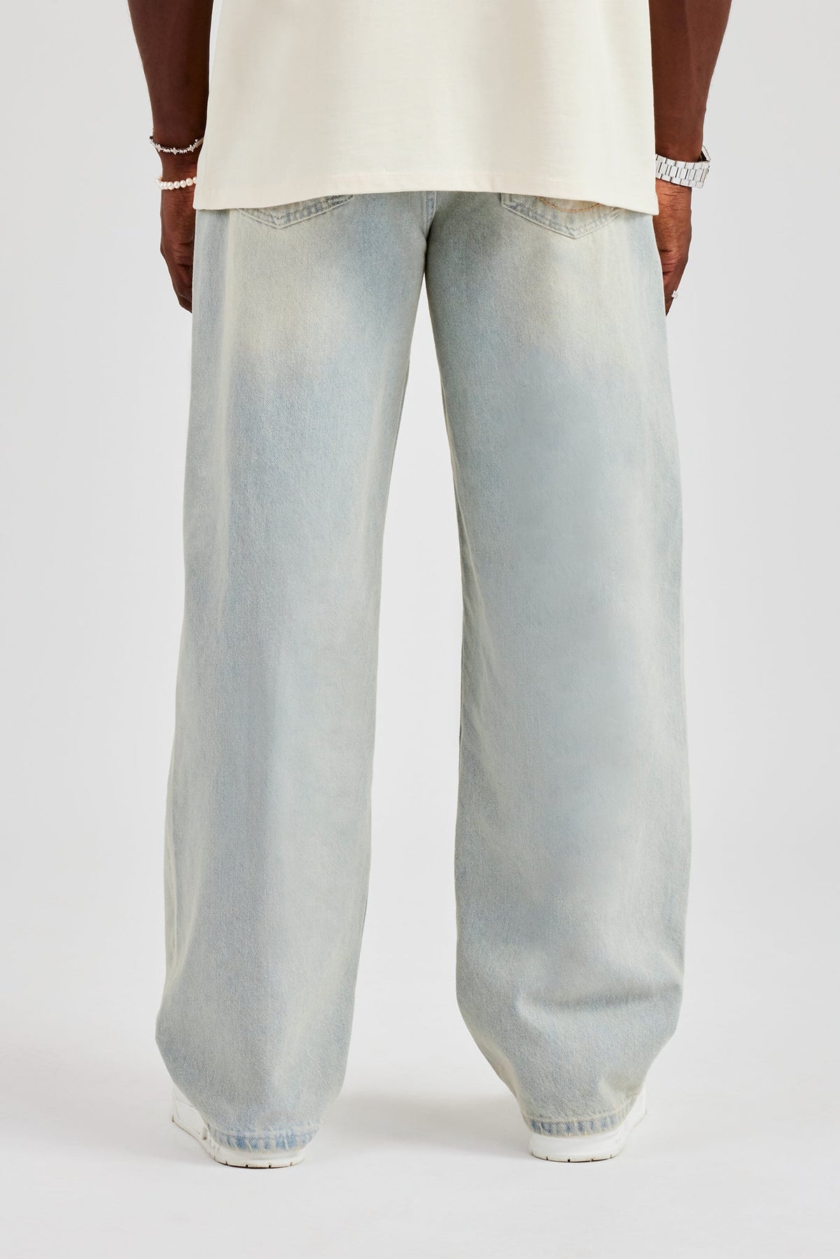 Baggy Fit Jeans - Bleach Wash | Mens Denim | Shop Denim Jeans at 