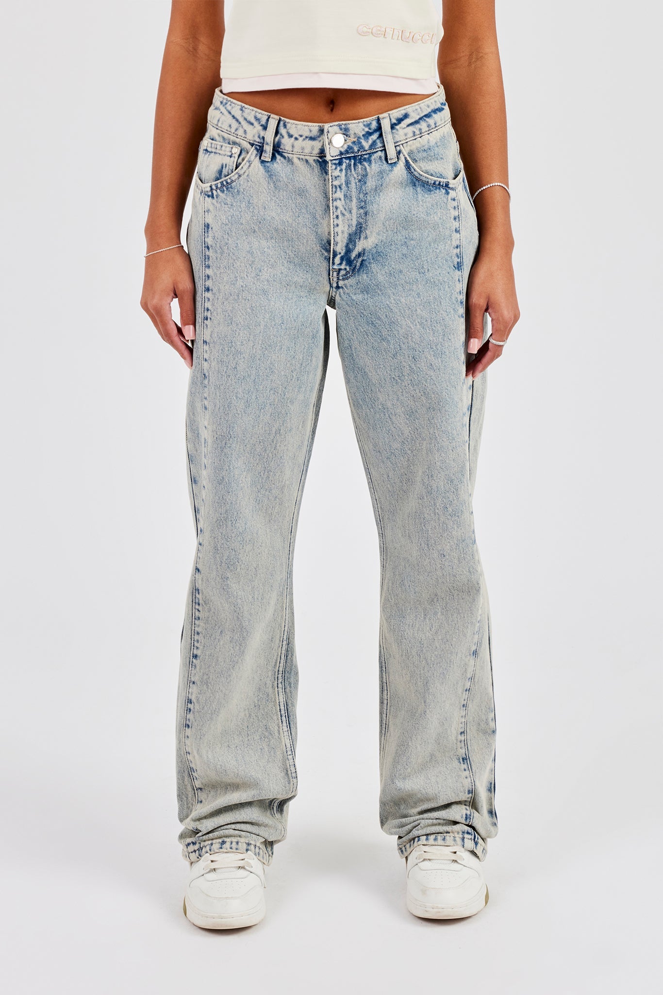 Relaxed Seam Detail Jean - Antique Wash