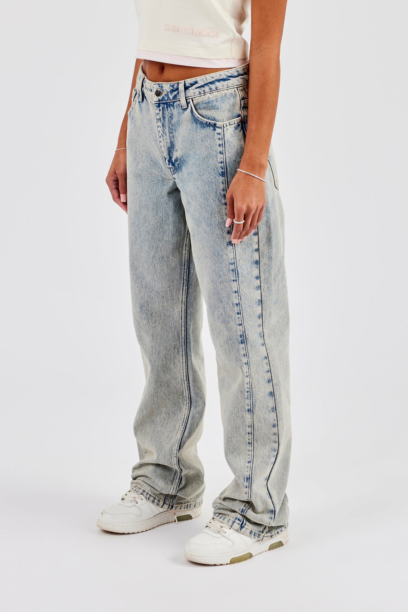 Relaxed Seam Detail Jean - Antique Wash