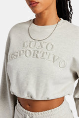 Esportivo Embroidered Sweatshirt - Grey Marl