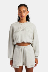 Esportivo Embroidered Sweatshirt - Grey Marl