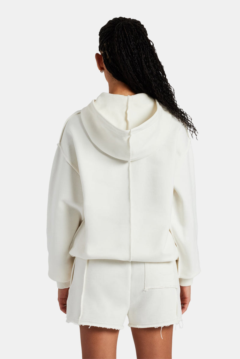 Overlock Oversized Hoodie - Off White