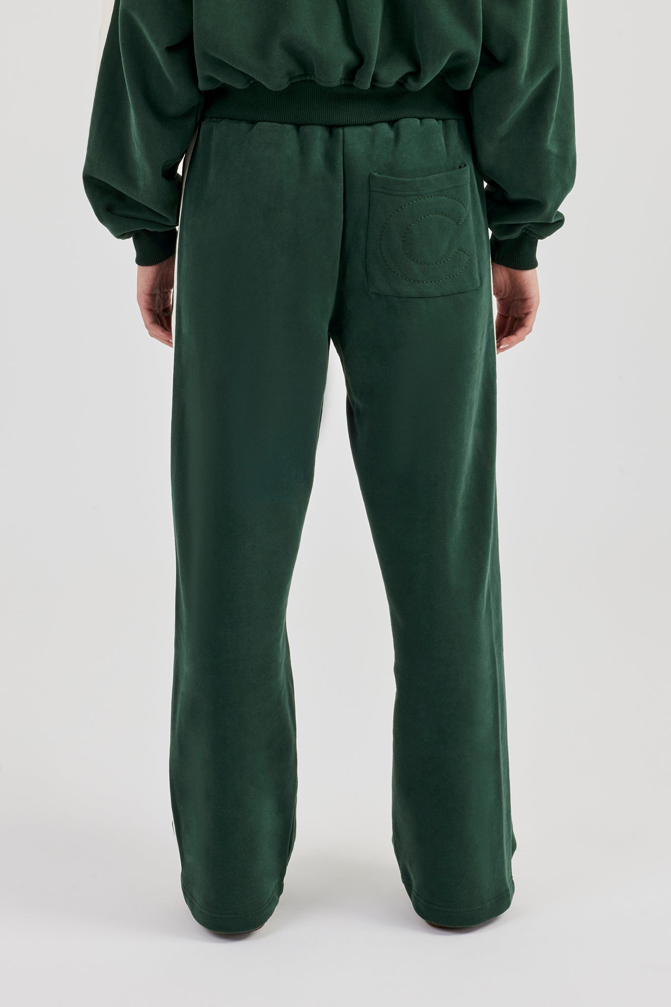 CCC Taping Wide Leg Jogger - Forest Green
