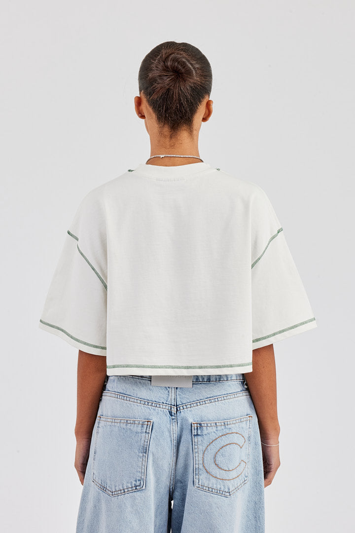 C New York Cropped T-Shirt - Off White
