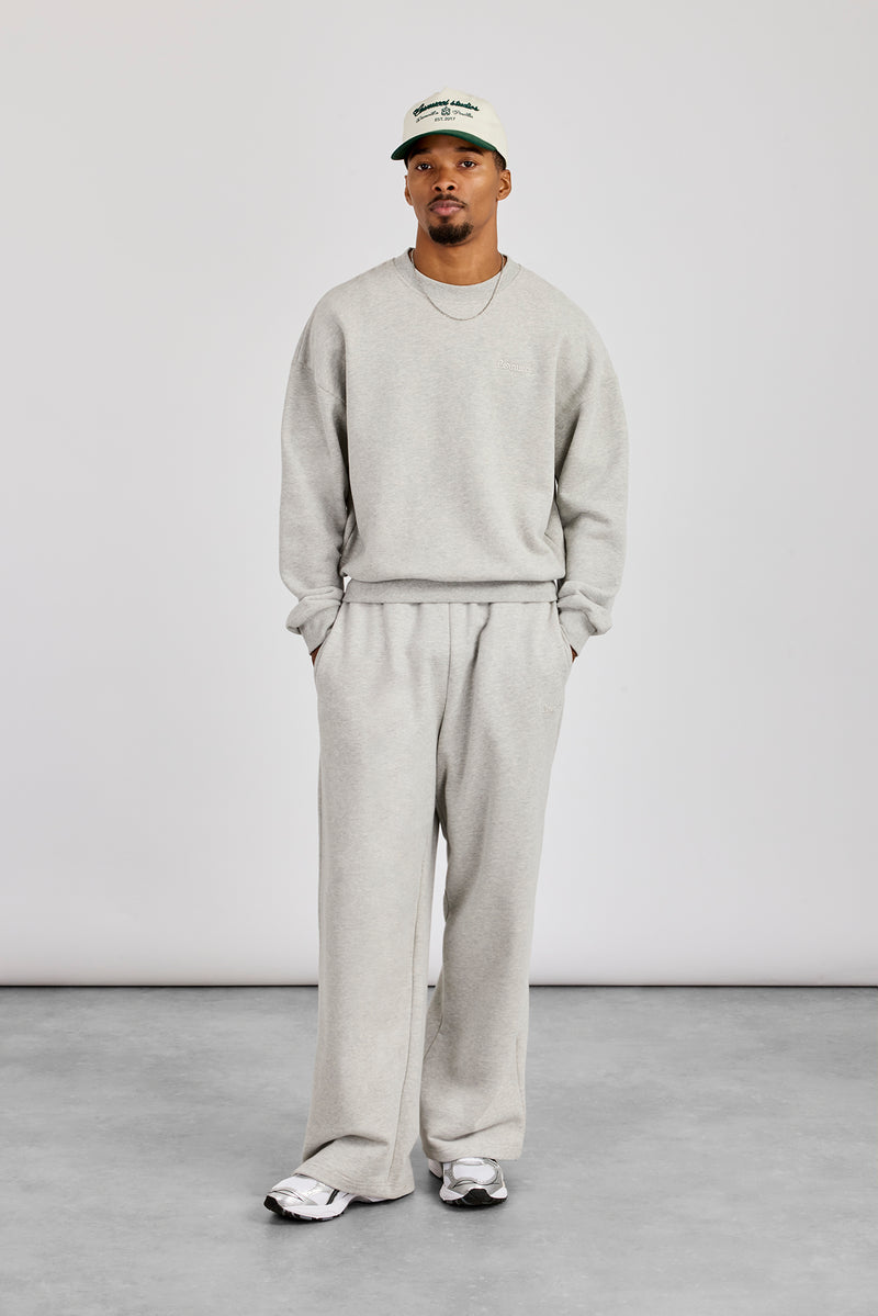 Sweater & Baggy Fit Jogger - Grey Marl