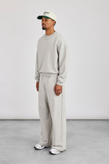 Sweater & Baggy Fit Jogger - Grey Marl