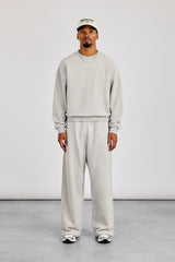 Sweater & Baggy Fit Jogger - Grey Marl