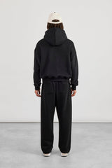 Boxy Hoodie & Relaxed Jogger - Black
