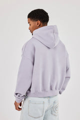 Mens Boxy Hoodie - Dusty Purple