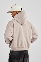 Mens Boxy Hoodie - Stone