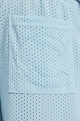 Cernucci Embroidered Mesh Short - Light Blue