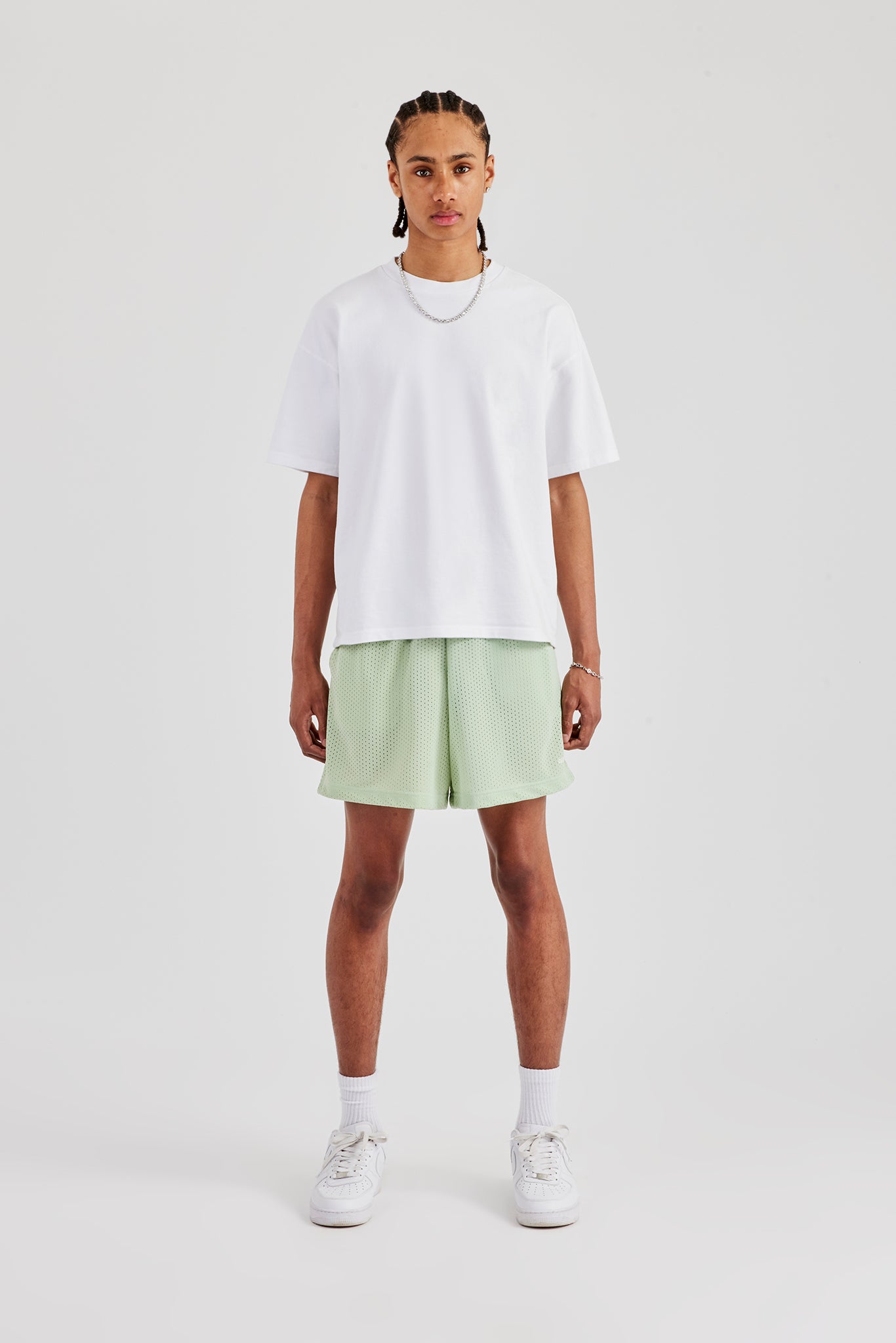 Cernucci Embroidered Mesh Short - Sage