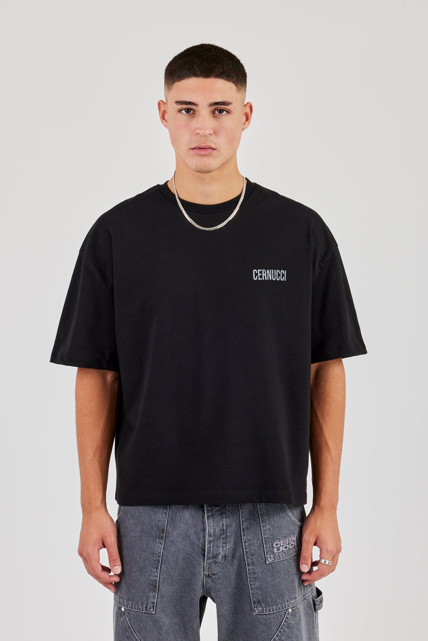 C Star Boxy T-Shirt - Black
