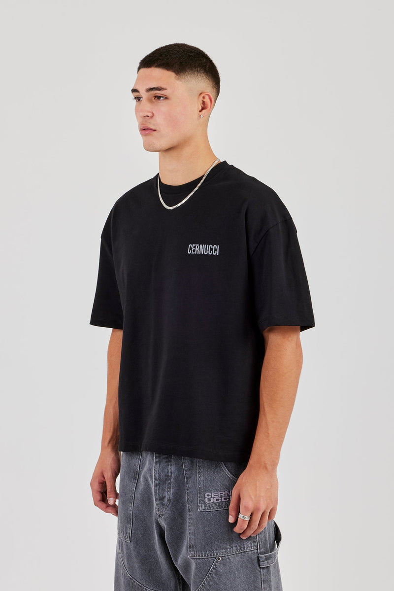 C Star Boxy T-Shirt - Black