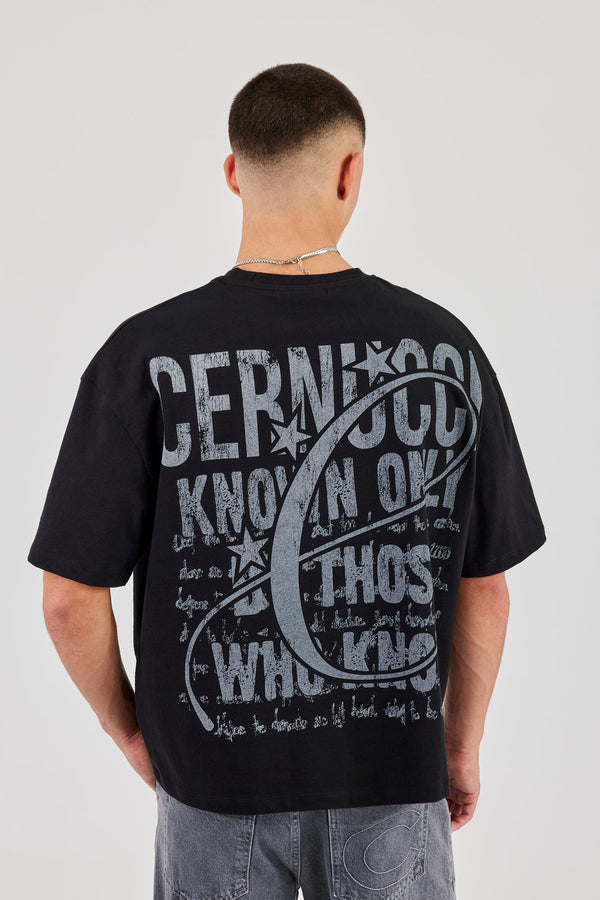 C Star Boxy T-Shirt - Black