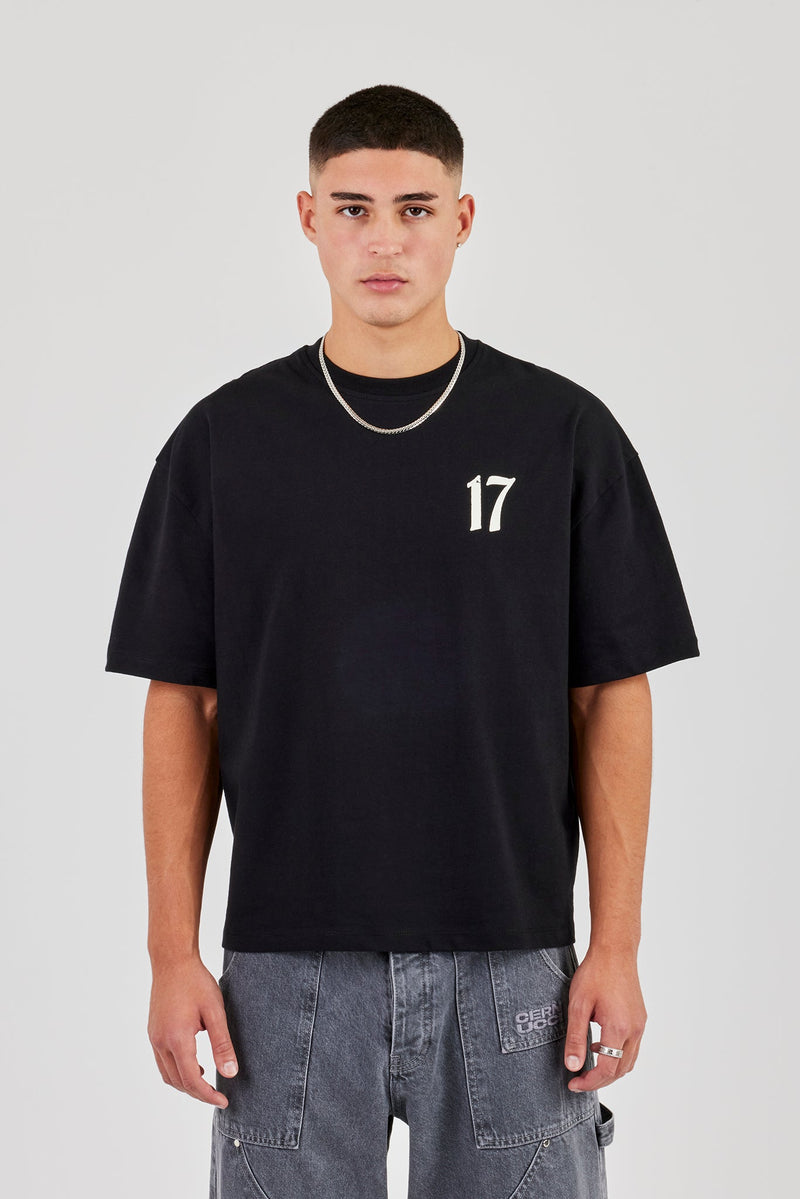 Since 2017 Back Print Boxy T-Shirt - Black