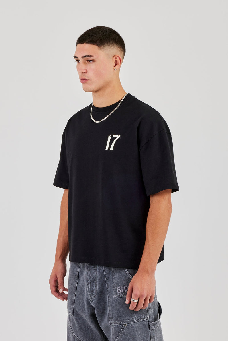 Since 2017 Back Print Boxy T-Shirt - Black